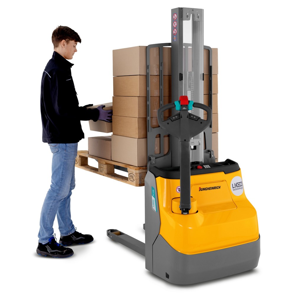 Jungheinrich Elektro-Hochhubwagen EJC 110i E, Monomast, Hubhöhe 1.290 mm, Tragfähigkeit 1.000 kg, Proportionalhydraulik