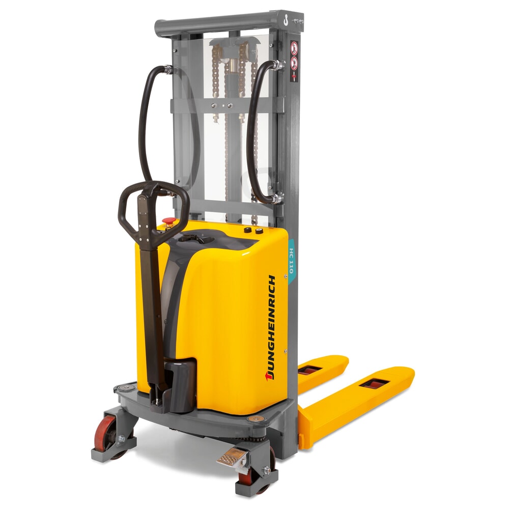 Jungheinrich Elektro-Hochhubwagen HC 110, semielektrisch, Einfach-Mast, Hubhöhe 1.600 mm, Tragfähigkeit 1.000 kg