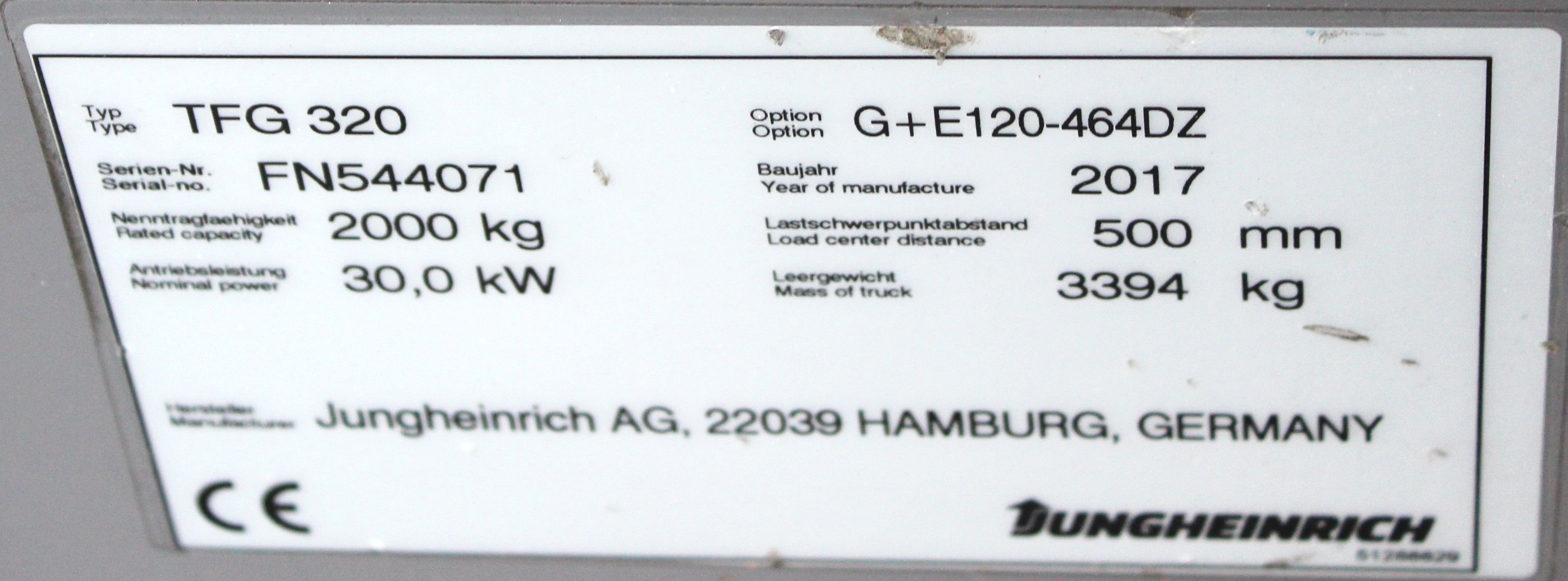 Jungheinrich TFG320, Triplex 4,64m Hubhöhe, Bj 17 Gas Stapler LPG