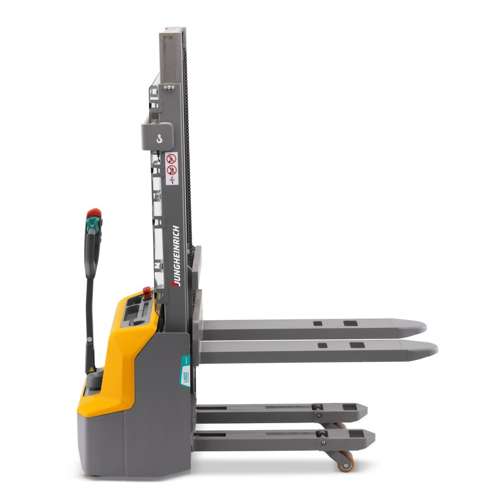 Jungheinrich Elektro-Hochhubwagen AMC 12z, Tragfähigkeit 1200 kg, Zweifach-Teleskop-Hubgerüst, Hubhöhe bis 3600 mm mit Initialhub