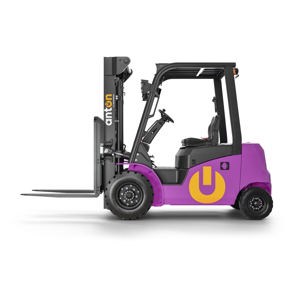 AntOn by Jungheinrich Elektro-Stapler CBH 2.5, Hubhöhe 3.300 mm, Tragfähigkeit 2.500 kg, mit Zweifach-Teleskop-Hubgerüst inkl. externem Ladegerät 80 V, 60 A