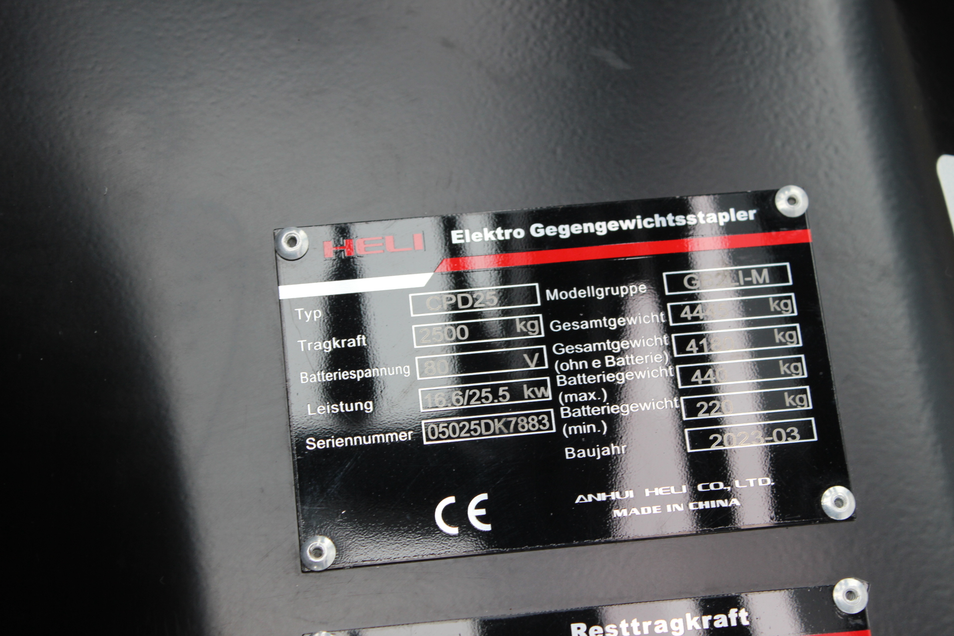 2,5t Elektrostapler CPD25-GB2LI-M