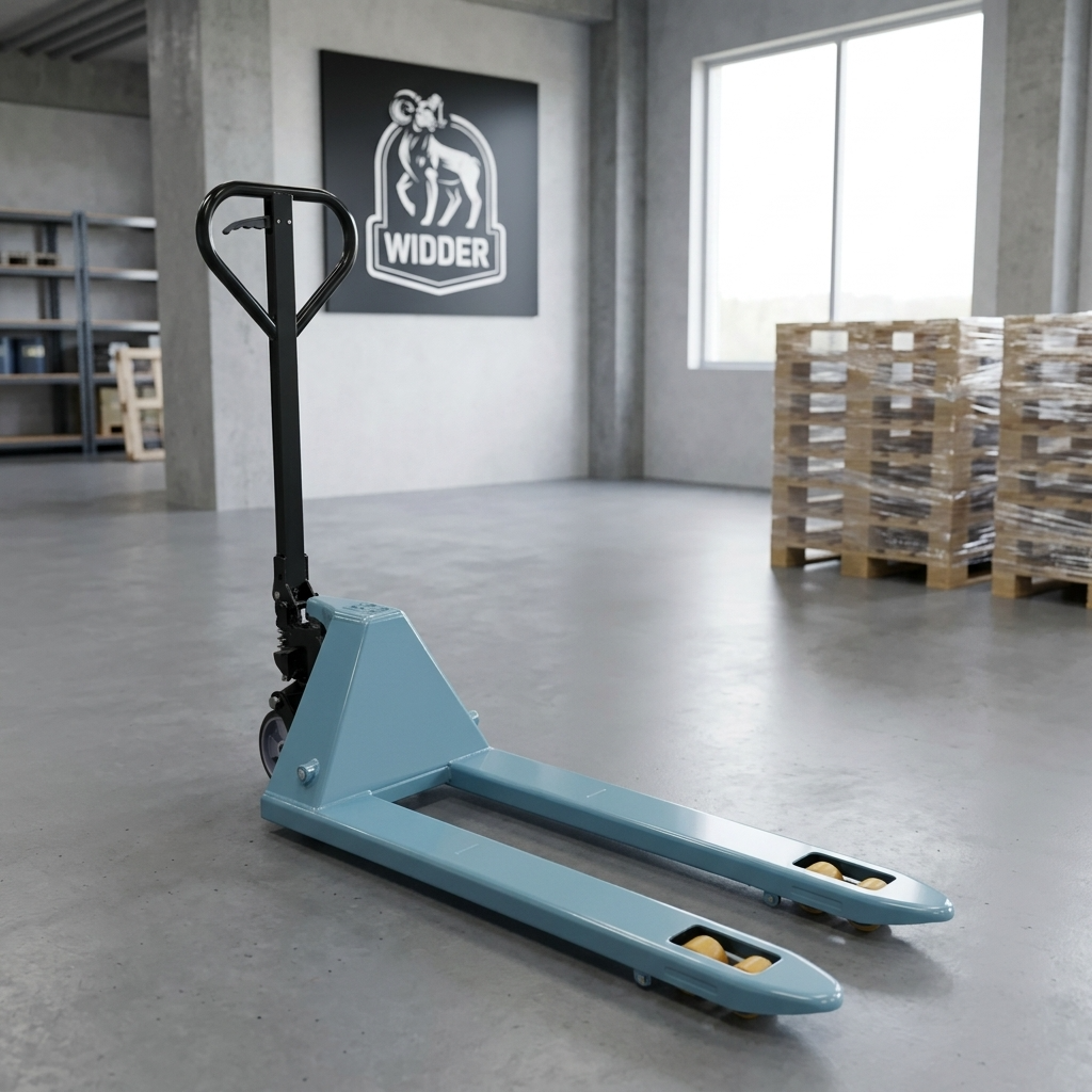 Widder Handhubwagen, Tragfähigkeit 2200 kg, Gabellänge 1150 mm, Tandembereifung