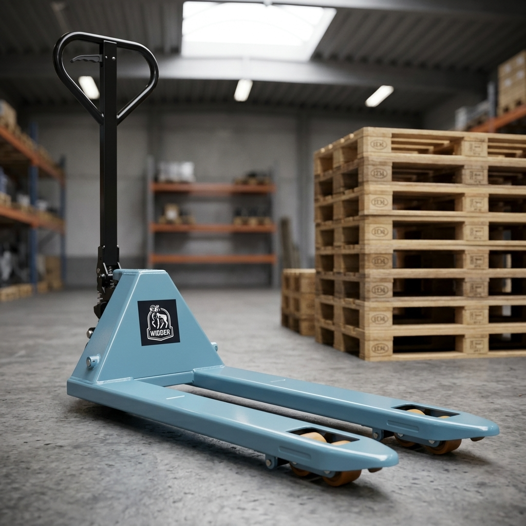 Widder Handhubwagen, Tragfähigkeit 2200 kg, Gabellänge 1150 mm, Tandembereifung